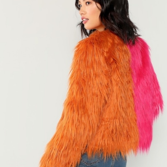 ISO two-tone fur jacket. half and half, Shein - Picture 3 of 3